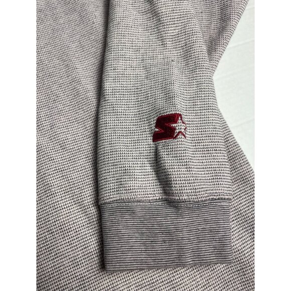 VTG Starter Indiana University Hoosiers NCAA Thermal Henley Mens L Gray Cotton - Picture 8 of 13